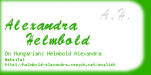 alexandra helmbold business card